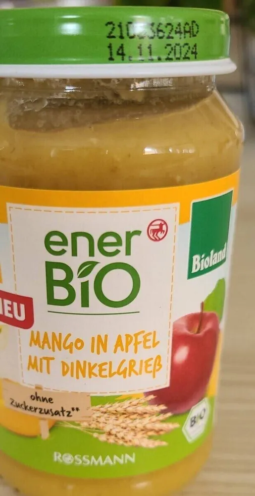 Mango in Apfel mit Dinkelgrieß