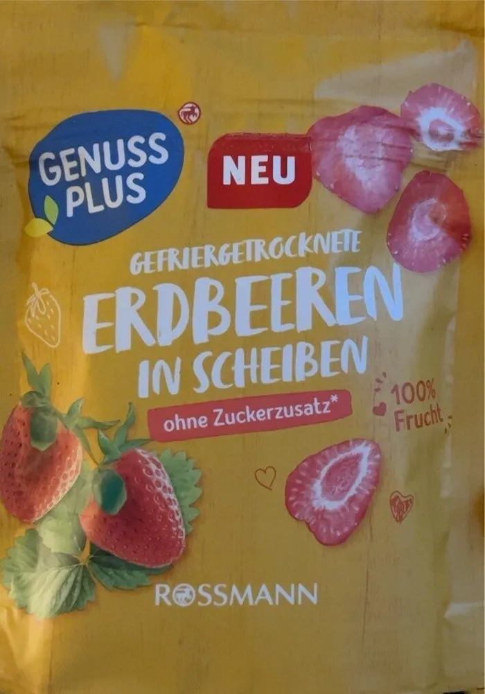 Gefriergetrocknete Erdbeeren in Scheiben