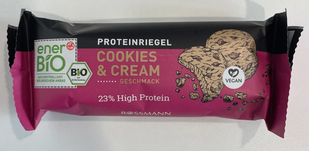 Proteinriegel Cookies & Cream Geschmack