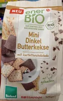 Mini Dinkel Butterkekse mit Zartbitterschokolade
