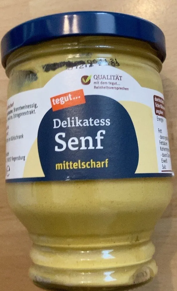 Tegut Delikatess Senf mittelscharf