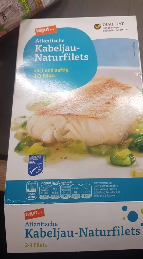 Kabeljau Naturfilets