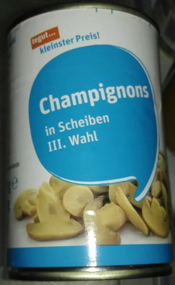 Champignons in Scheiben III. Wahl