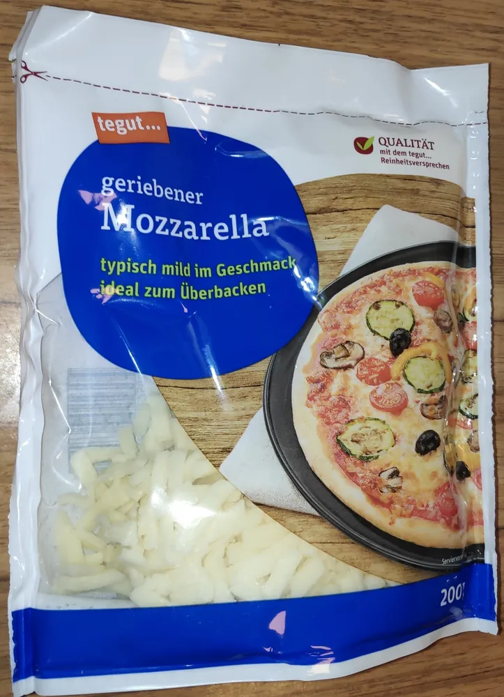 geriebener Mozzarella 40 %