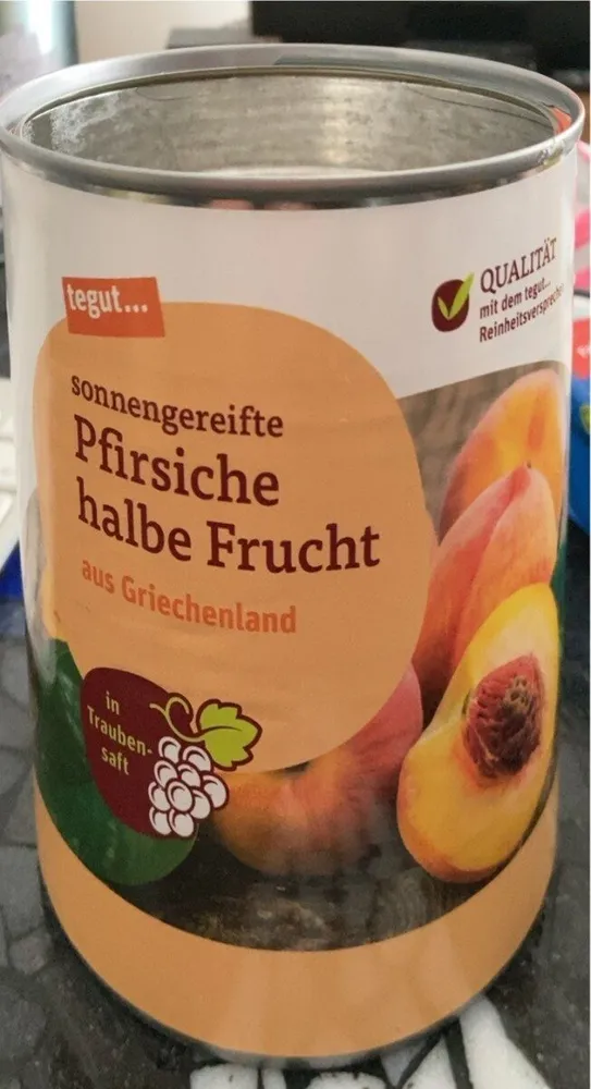 Pfirsiche halbe Frucht