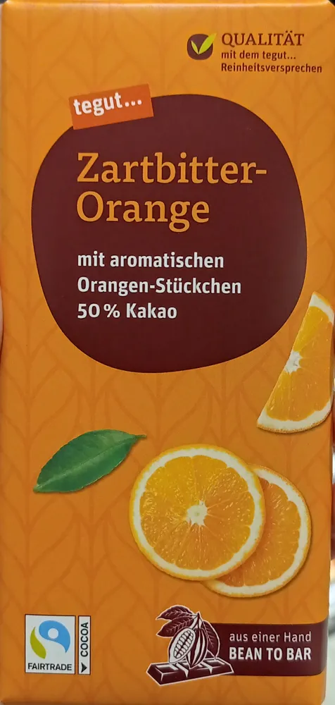 Zartbitterschokolade Orange