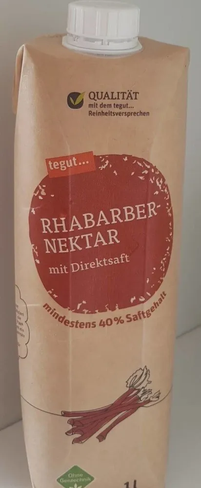 Rhabarber Nektar mit Direktsaft