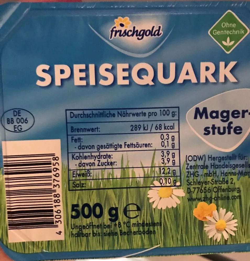 Speisequark Magerstufe
