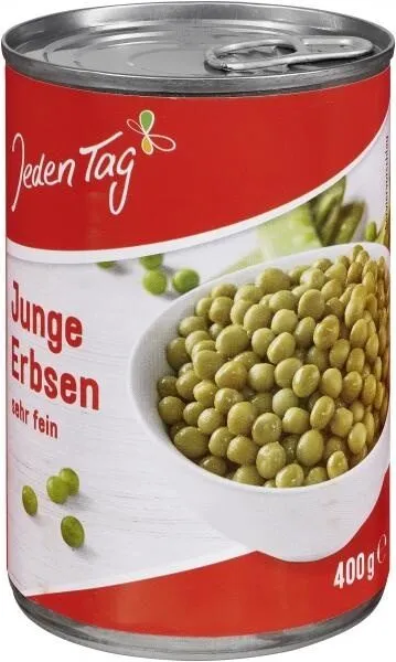 Junge Erbsen sehr fein