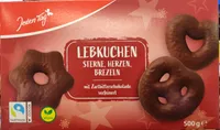 Lebkuchen Sterne, Herzen, Brezeln Zartbitter