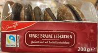 Runde Braune Lebkuchen glasiert schokoliert