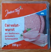 Cervelatwurst mit Senfkörnern, geräuchert, Spitzenqualität
