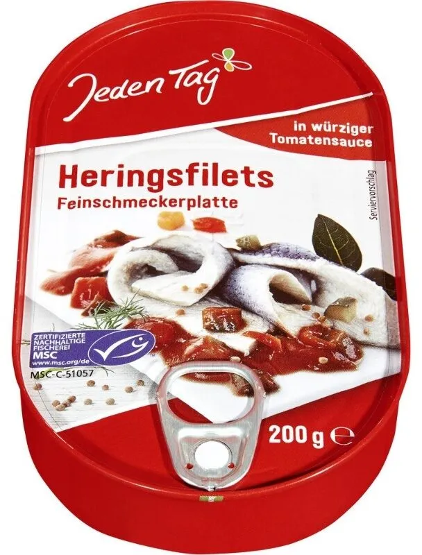 Heringsfilet Feinschmeckerplatte