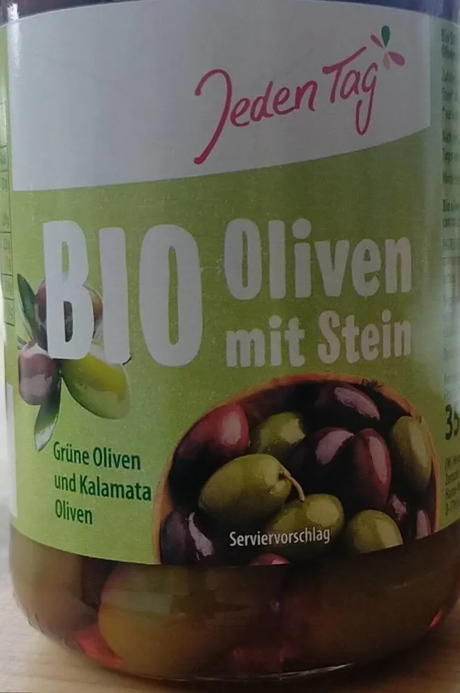 BIO Oliven mit Stein Grüne Oliven und Kalamata Oliven