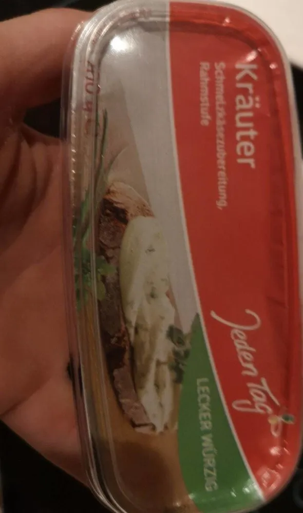 Kräuter schmelzkäsezubereitung
