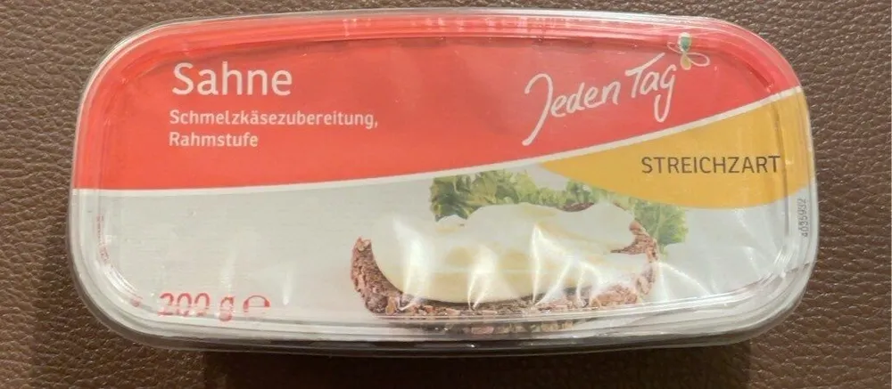 Sahne Schmelzkäsezubereitubg