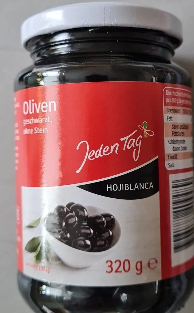 Oliven geschwärzt, ohne Stein