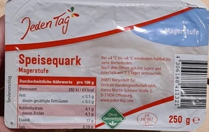 Speisequark Magerstufe