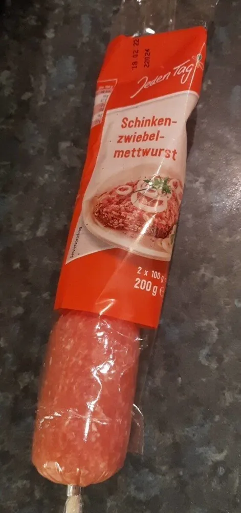 Schinken-Zwiebel-Mettwurst