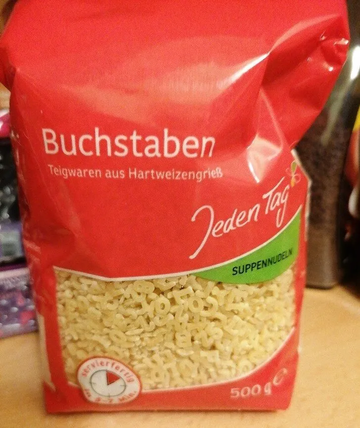 Buchstaben Nudeln