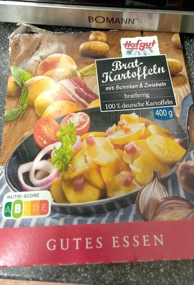 Brat Kartoffeln mit Schinken und Zwiebeln