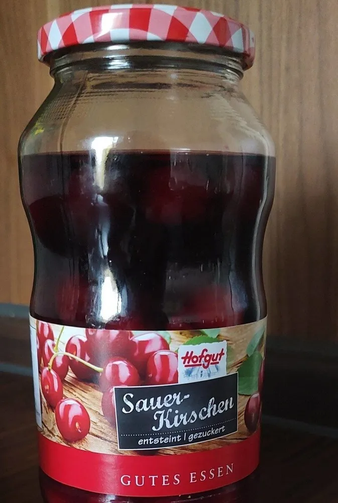 Sauerkirschen entsteint gezuckert