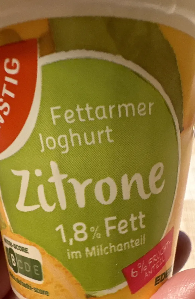 Fettarmer Joghurt Zitrone