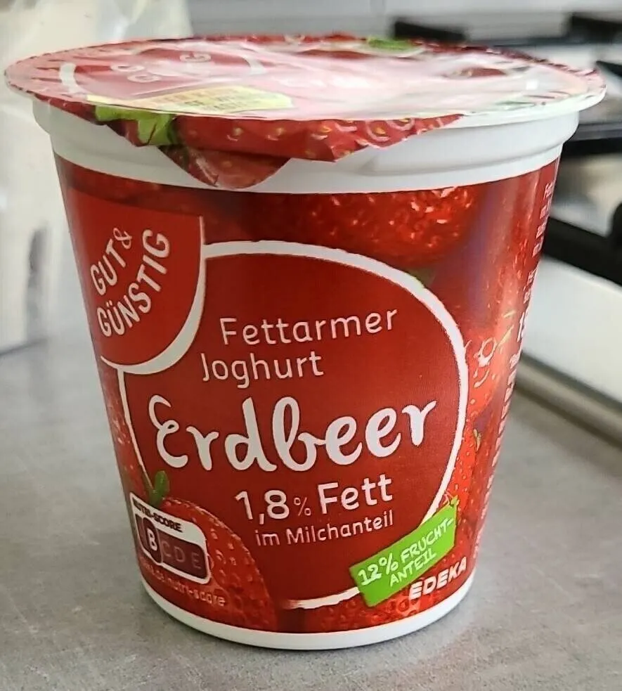Fettarmer Joghurt Erdbeere