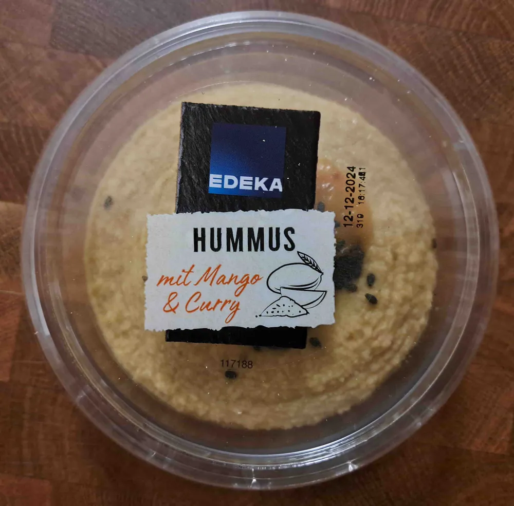 Hummus mit Mango & Curry
