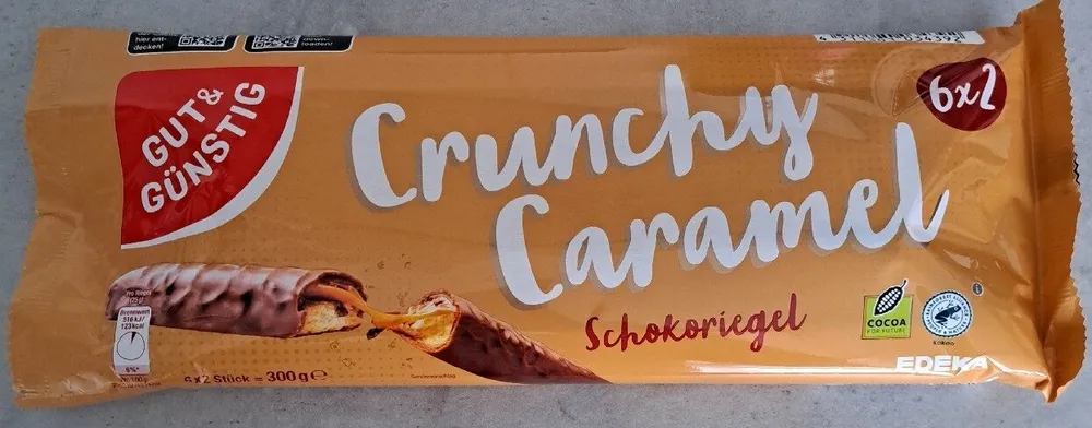 Crunchy Caramel Schokoriegel