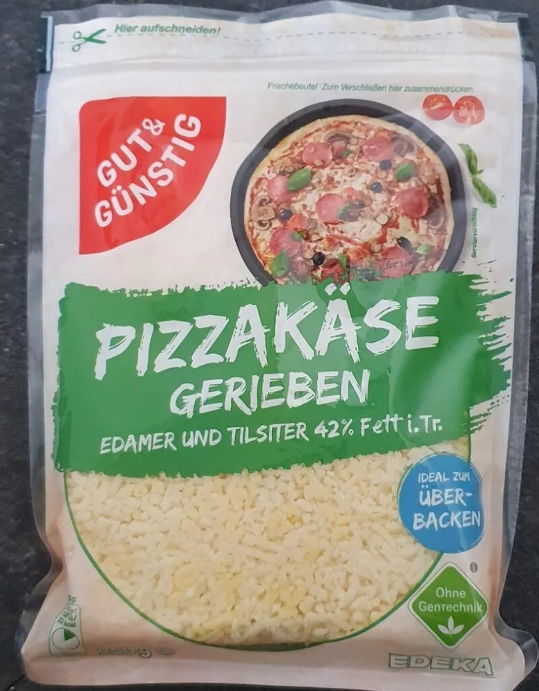 Pizzakäse gerieben