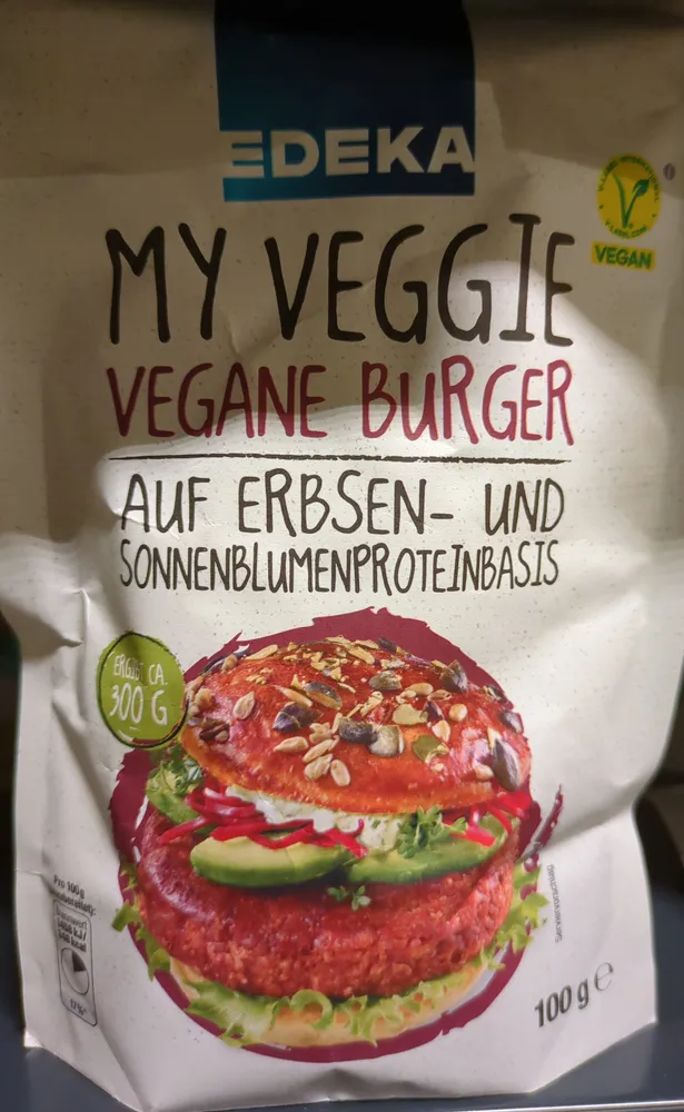 My Veggie Vegane Burger auf Erbsen- und Sonnenblumenproteinbasis