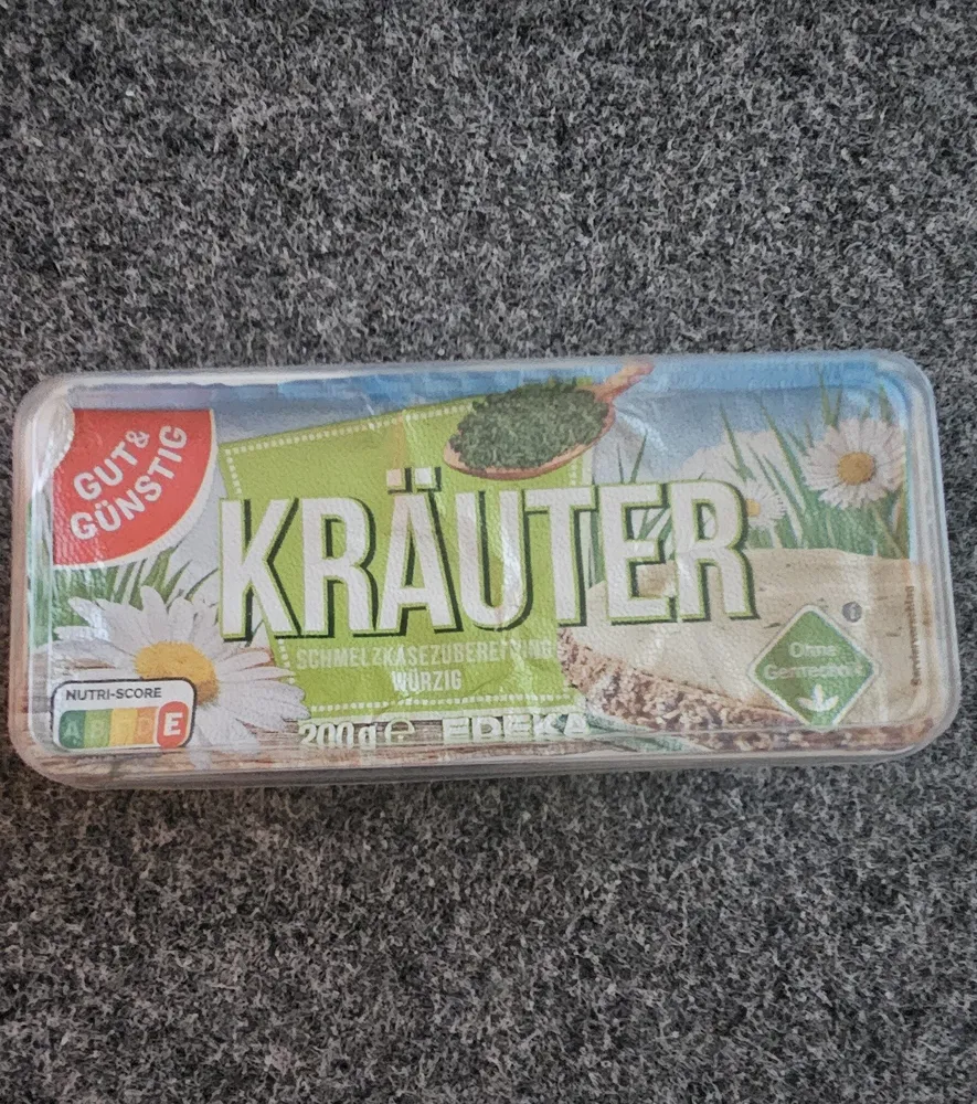 Kräuter Schmelzkäsezubereitung