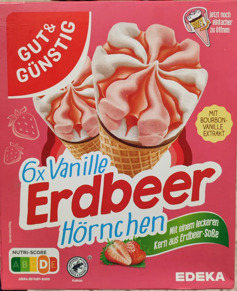 Vanille-Erdbeer Hörnchen