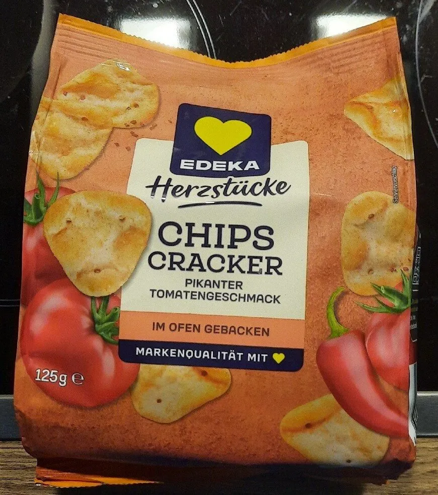 Herzstück Chips Cracker Pikanter Tomatengeschmack