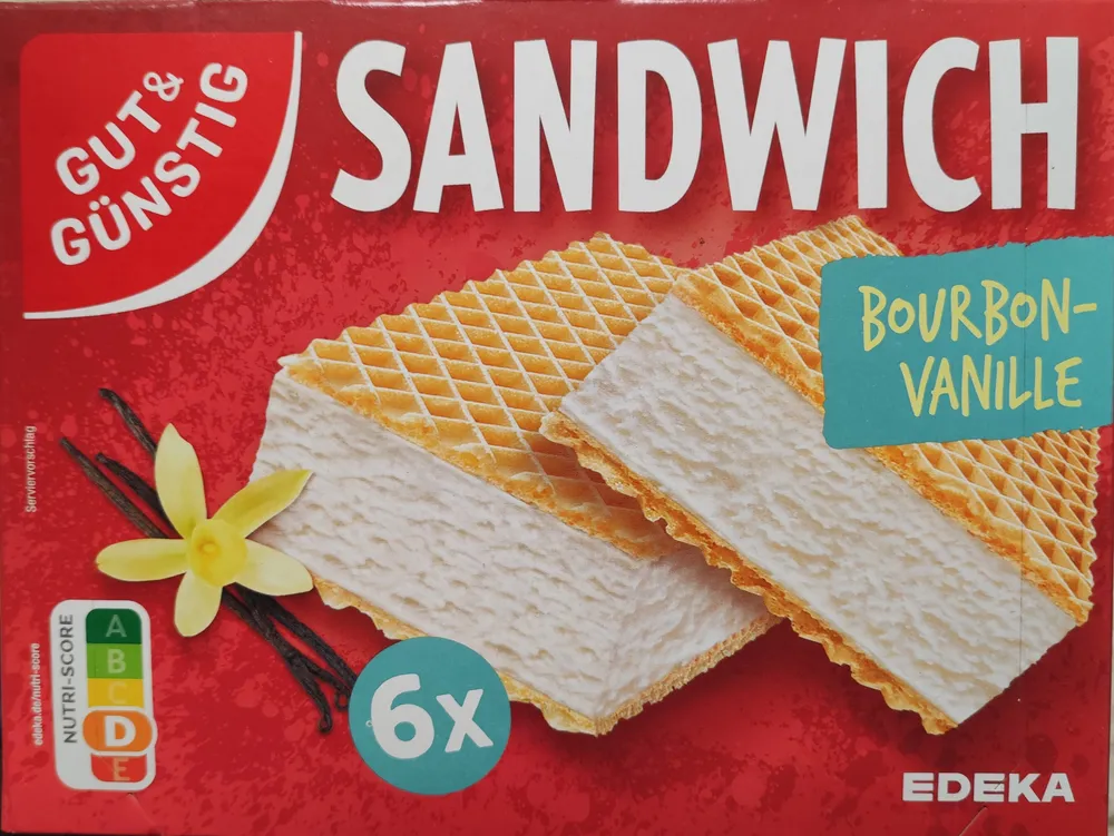 Sandwich Eis Bourbon Vanille