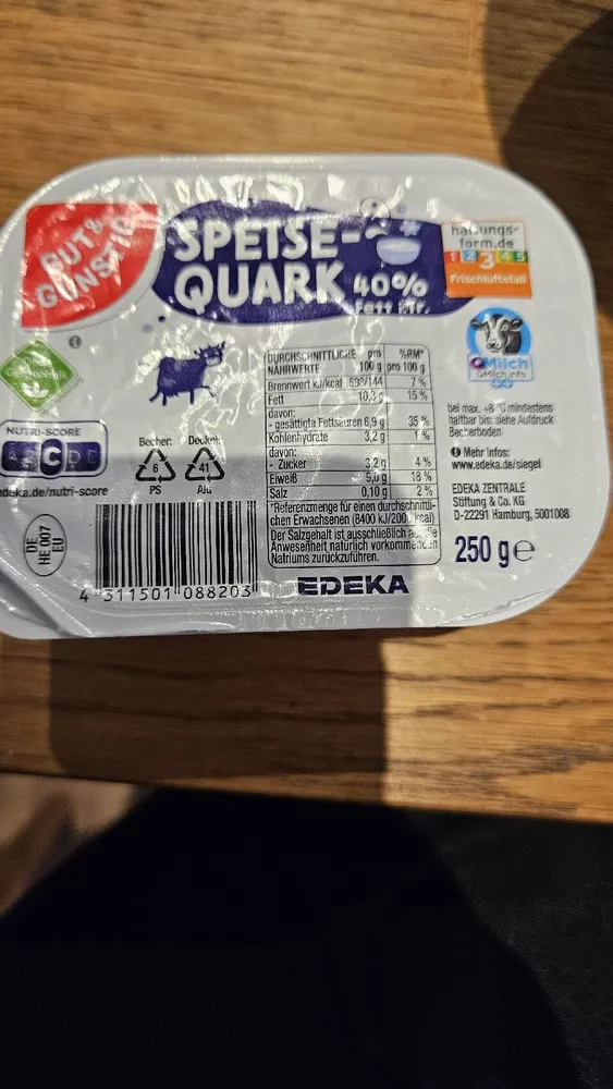 Speisequark 40% Fett