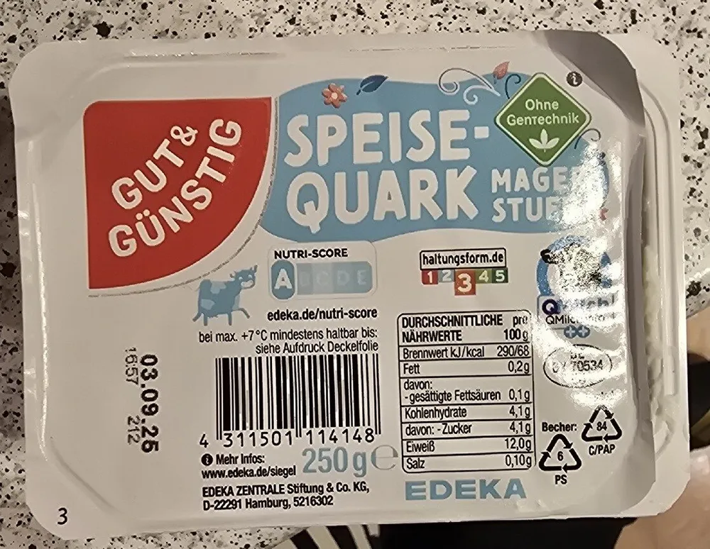Speisequark Magerstufe