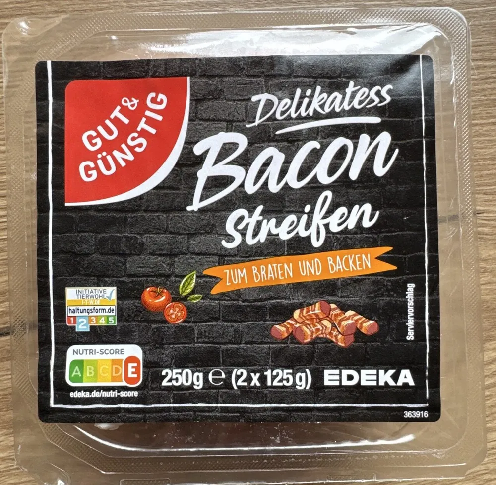 Delikates Bacon Streifen