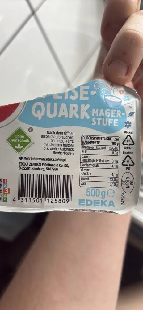 Speisequark Magerstufe