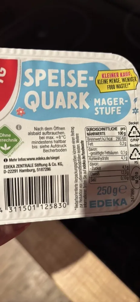 Speisequark Magerstufe