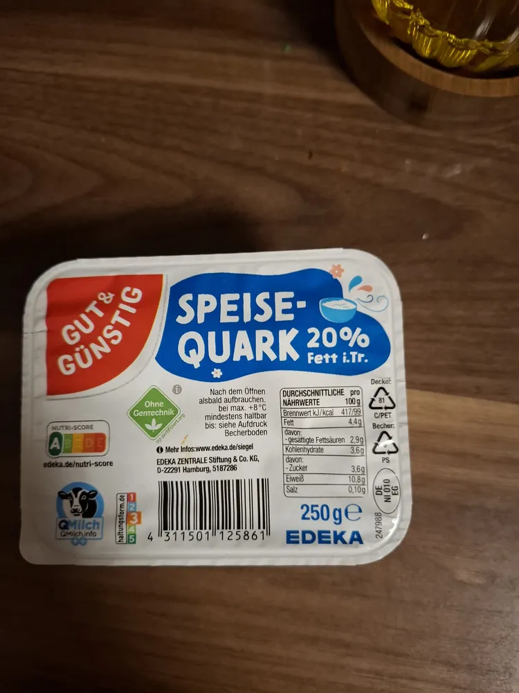 speisequark 20%