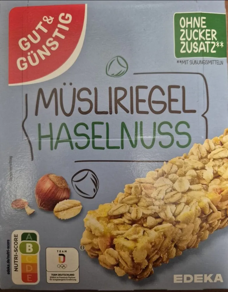 Müsliriegel Haselnuss