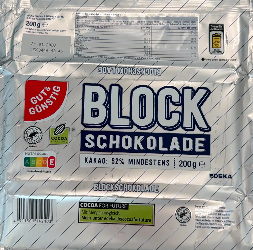 Blockschokolade