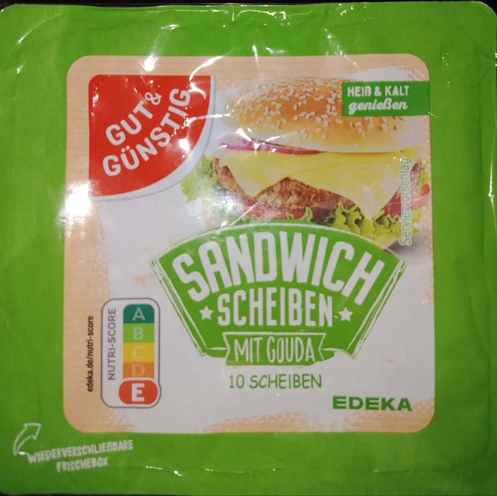 Sandwich Scheiben mit Gouda