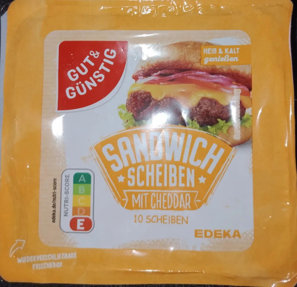 Sandwich Scheiben mit Cheddar