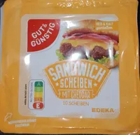 Sandwich Scheiben mit Cheddar