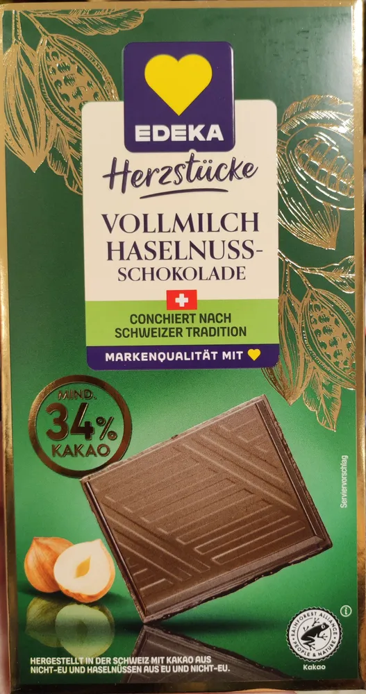 Vollmilch Haselnuss Schokolade