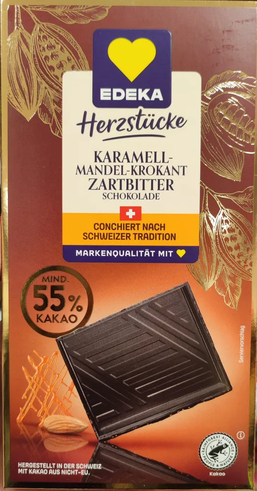Karamel-Mandel-Krokant Zartbitter Schokolade