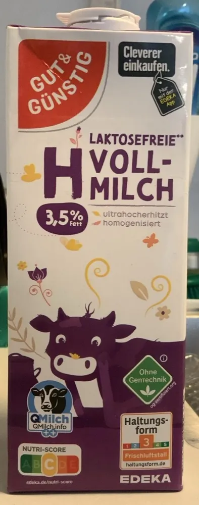 H-Vollmilch laktosefrei 3,5%